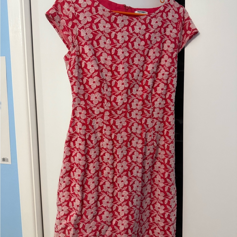 Floral Red Dress